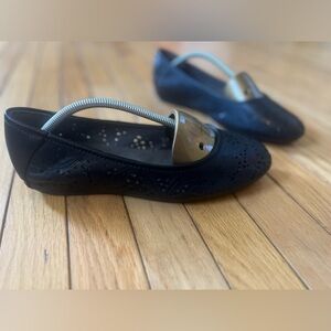 BareTraps Mariah Faux Leather Ballet Flat Shoes Women's US Size 10 M Black